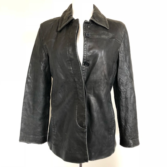 Coach Jackets & Blazers - Coach Black leather short winter jacket Sz M
